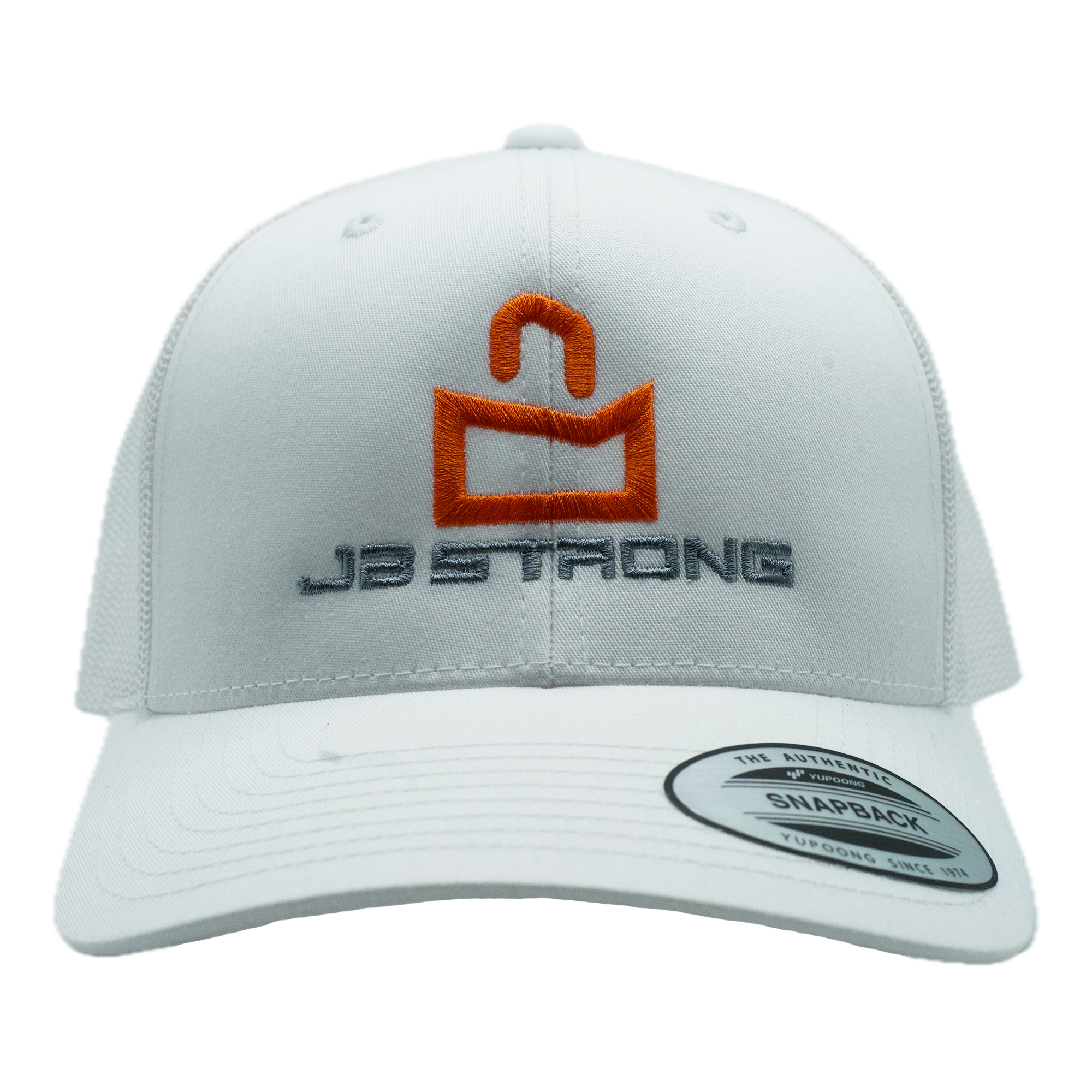 JB Strong Snapback Hat - White